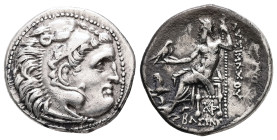 Kings of Thrace, (Macedonian). Lysimachos, 305-281 BC. AR, Drachm. 4.14 g. - 18.14 mm. In the types of Alexander III of Macedon. Kolophon mint. Struck...