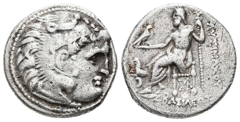 Kings of Thrace, (Macedonian). Lysimachos, 305-281 BC. AR, Drachm. 3.92 g. - 17....