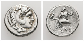Kings of Macedon. Alexander III "the Great", 336-323 BC. AR, Drachm. 4.11 g. - 16.79 mm. Lifetime or early posthumous issue of Sardes, struck under Me...