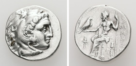Kings of Macedon. Alexander III "the Great", 336-323 BC. AR, Drachm. 4.22 g. - 18.24 mm. Late lifetime-early posthumous issue of Sardes, ca. 323-319 B...