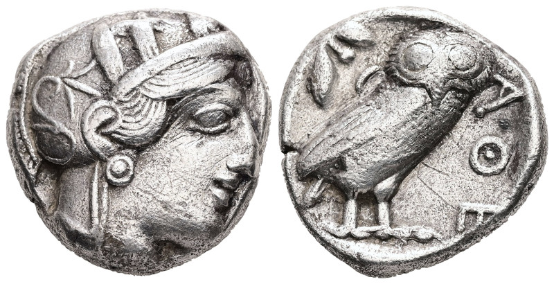 Attica, Athens. AR, Tetradrachm. 16.68 g. - 23.01 mm. Circa 454-404 BC.
Obv.: He...