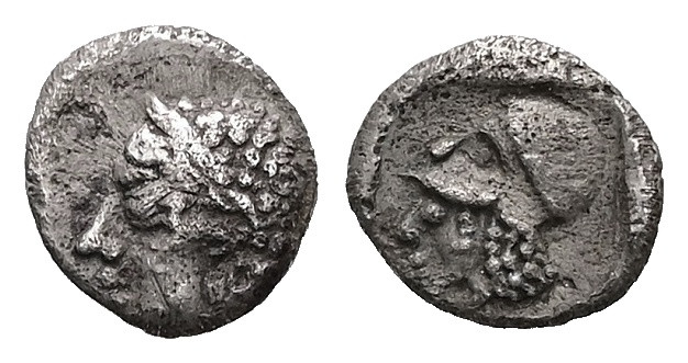 Asia Minor. Uncertain mint (Lampsakos?). AR, Tetartemorion. 0.16 g. - 6.77 mm. C...