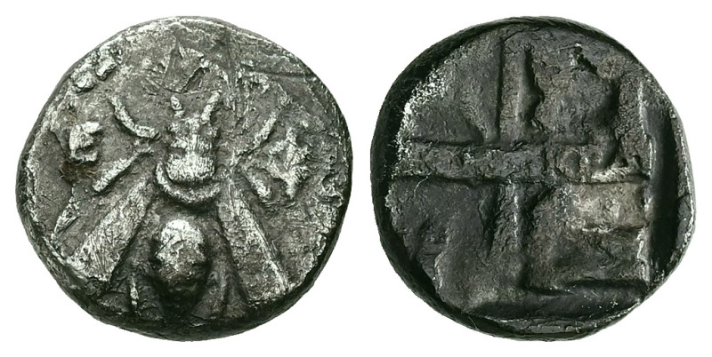 Ionia, Ephesos. AR, Hemidrachm. 1.46 g. - 11.39 mm. Circa 335-320 BC. Mantikrate...