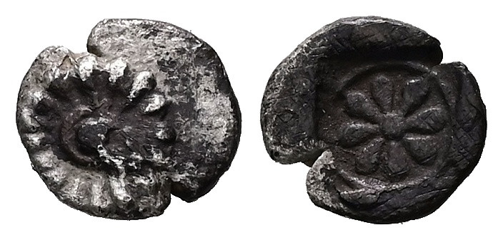 Ionia. Erythrai. AR, Tetartemorion. 0.23 g. - 7.40 mm. Circa 480-450 BC.
Obv.: R...