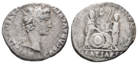 Augustus, 27 BC-AD 14. AR, Denarius. 3.63 g. 19.31 mm. Lugdunum.
Obv: CAESAR AVGVSTVS DIVI F PATER PATRIAE. Head of Augustus, laureate, right.
Rev: AV...