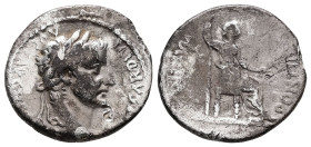 Tiberius, 14-37 AD. AR, Denarius, "Tribute Penny" type. 3.58 g. 18.14 mm. Lugdunum (Lyon).
Obv: TI CAESAR DIVI AVG F AVGVSTVS. Laureate head right.
Re...