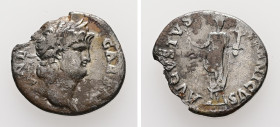 Nero, AD 54-68. AR, Denarius. 2.34 g. 18.05 mm. Rome.
Obv: NERO CAESAR. Head of Nero, laureate, right, with beard.
Rev: AVGVSTVS GERMANICVS. Nero, rad...