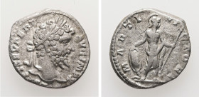 Septimius Severus, AD 193-211. AR, Denarius. 2.69 g. 17.84 mm. Rome.
Obv: L SEPT SEV PERT AVG IMP X. Head of Septimius Severus, laureate, right.
Rev: ...