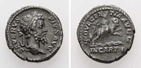 Septimius Severus, AD 193-211. AR, Denarius. 3.00 g. 18.32 mm. Rome.
Obv: SEVERVS PIVS AVG: Head of Septimius Severus, laureate, right
Rev: INDVLGENTI...