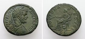 Septimius Severus, AD 193-211. AE, Sestertius. 20.18 g. 31.70 mm. Rome.
Obv: L SEPT SEV PERT AVG IMP VIII. Head of Septimius Severus, laureate, right...