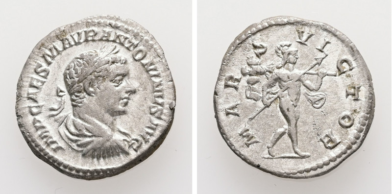 Elagabalus, AD 218-222. AR, Denarius. 2.62 g. 19.53 mm. Rome.
Obv: IMP CAES M AV...