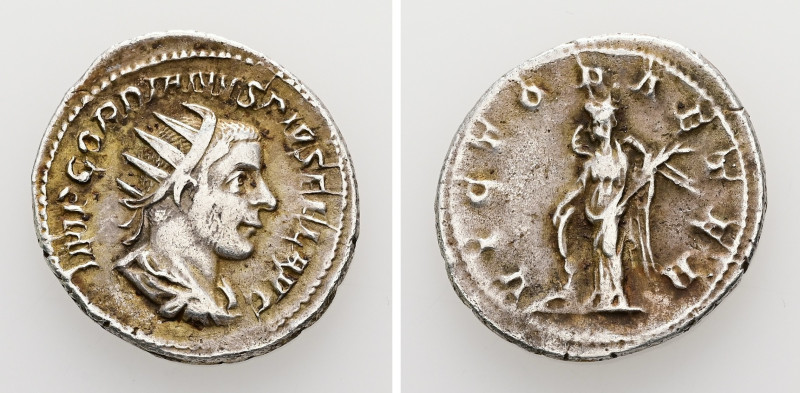 Gordian III, AD 238-244. AR, Antoninianus. 3.77 g. 23.03 mm. Rome.
Obv: IMP GORD...