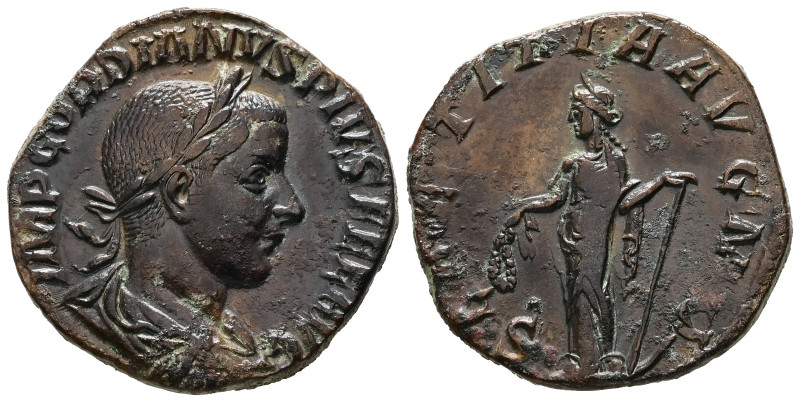 Gordian III, AD 238-244. AE, As. 13.01 g. 28.73 mm. Rome.
Obv: IMP GORDIANVS PIV...