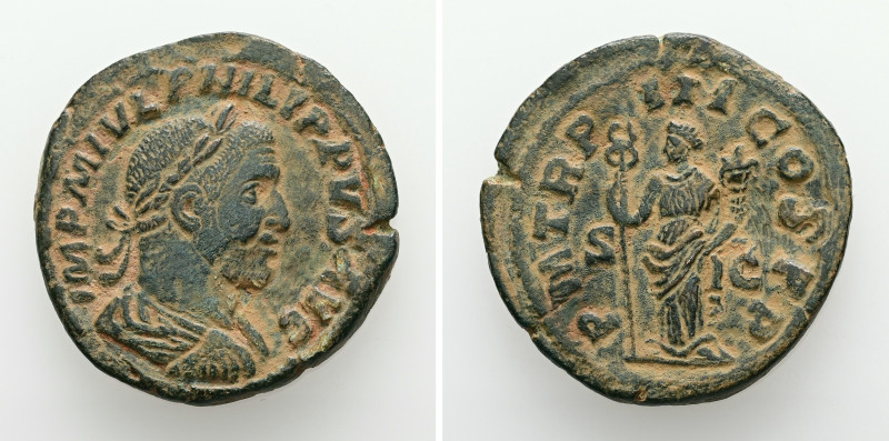 Philip I, AD 244-249. AE, Sestertius. 14.48 g. 31.92 mm. Rome.
Obv: IMP M IVL P...