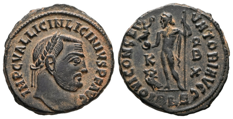 Licinius I, AD 308-324. AE, Follis. 3.82 g. 19.37 mm. Alexandria.
Obv: IMP C VAL...