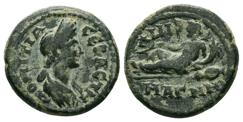 Lydia, Magnesia ad Sipylum. Domitia. Augusta, AD 82-96. AE. 2.77 g. 16.20 mm.
Ob...