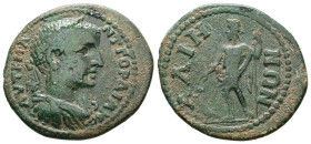 Phrygia, Alia. Gordian III, AD 238-244. AE. 6.27 g. 26.37 mm.
Obv: ΑΥΤ Κ Μ ΑΝΤ ΓΟΡΔΙΑΝΟϹ. Laureate, draped and cuirassed bust of Gordian III, right.
R...