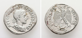 Syria, Antioch. Gordian III, AD 238-244. AR, Tetradrachm. 11.25 g. 28.50 mm.
Obv: ΑΥΤΟΚ Κ Μ ΑΝΤ ΓΟΡΔΙΑΝΟϹ ϹƐΒ. Laureate and cuirassed bust of Gordian ...