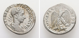 Syria, Antioch. Gordian III, AD 238-244. AR, Tetradrachm. 10.77 g. 25.55 mm.
Obv: ΑΥΤΟΚ Κ Μ ΑΝΤ ΓΟΡΔΙΑΝΟϹ ϹƐΒ. Laureate and cuirassed bust of Gordian ...