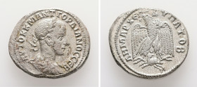 Syria, Antioch. Gordian III, AD 238-244. AR, Tetradrachm. 12.51 g. 28.15 mm.
Obv: ΑΥΤΟΚ Κ Μ ΑΝΤ ΓΟΡΔΙΑΝΟϹ ϹƐΒ. Laureate and cuirassed bust of Gordian ...