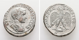 Syria, Antioch. Gordian III, AD 238-244. AR, Tetradrachm. 12.51 g. 26.78 mm.
Obv: ΑΥΤΟΚ Κ Μ ΑΝΤ ΓΟΡΔΙΑΝΟϹ ϹƐΒ. Laureate and cuirassed bust of Gordian ...