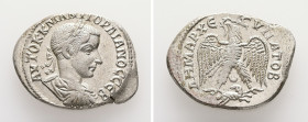 Syria, Antioch. Gordian III, AD 238-244. AR, Tetradrachm. 11.76 g. 29.58 mm.
Obv: ΑΥΤΟΚ Κ Μ ΑΝΤ ΓΟΡΔΙΑΝΟϹ ϹƐΒ. Laureate and cuirassed bust of Gordian ...