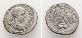 Syria, Antioch. Gordian III, AD 238-244. AR, Tetradrachm. 12.95 g. 28.41 mm.
Obv: ΑΥΤΟΚ Κ Μ ΑΝΤ ΓΟΡΔΙΑΝΟϹ ϹƐΒ. Laureate and cuirassed bust of Gordian ...