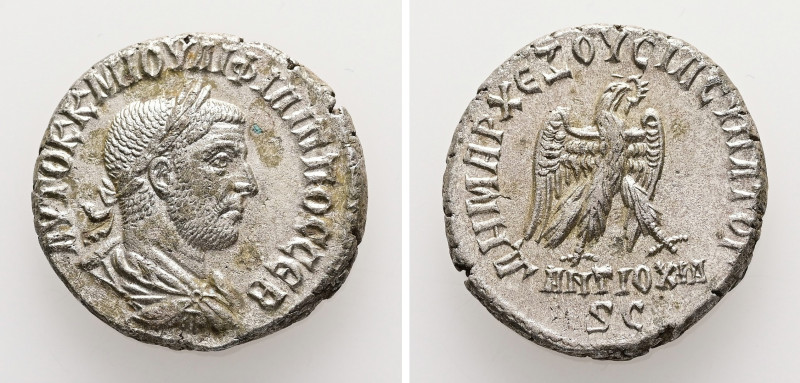 Syria, Antioch. Philip I, AD 244-249. AR, Tetradrachm. 9.71 g. 24.93 mm.
Obv: ΑΥ...