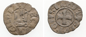 Crusaders, Principality of Achaea. Philippe de Savoy (?) 1301-1307 AD. Bl, Denier. 0.60 g. 18.25 mm.