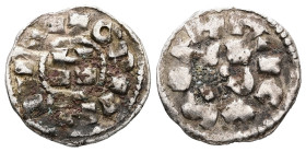 Italy. Lucca. Heinrich III-V, AD 1039-1125. AR, Denier. 0.97 g. 15.76 mm.
Obv: + IHPERΛTOR, Large H.
Rev: + EИRICVS / LVCA.
Ref: Biaggi 1056; Metcalf ...