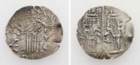 Bulgaria. Ivan Alexander and Michael Asen IV, AD 1331–1371. AR, Gros. 1.00 g. 19.81 mm. Veliko Turnovo.
Obv: Christ Pantokrator standing facing.
Rev: ...