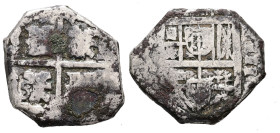 Spain. AR, 4 Reales. 12.01 g. 27.60 mm. 
Obv: Crowned arms.
Rev: Cross with castles and lions in angles, in octolobe. Legend with date around.
Very Fi...
