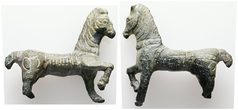 AE Greco-Roman votive horse figurine (2nd–3rd centuries AD)
The right foot is ra...