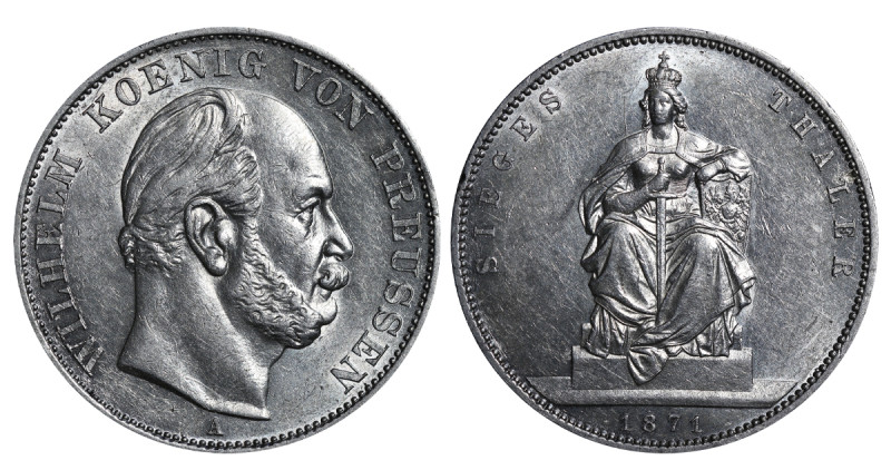 Kingdom of Prussia (German States), King William I (1861-1888), 1 Thaler, 1871 y...