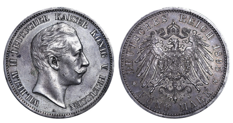 Kingdom of Prussia (German States), King William II (1888-1918), 5 mark, 1895 ye...