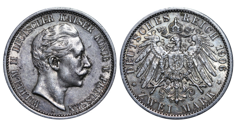 Kingdom of Prussia (German States), King William II (1888-1918), 2 Marks, 1906 y...