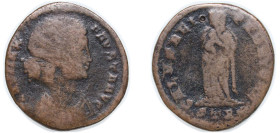 Rome Roman Empire 326 STR☾• AE Nummus - Fausta (SALVS REIPVBLICAE) Bronze Treveri Mint 3.01g VF RIC VII 483 OCRE ric.7.tri.483