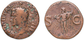 Rome Roman Empire 37 - 41 AE As - Agrippa (S C; Neptune) Bronze Rome Mint 11.24g VF RIC I 58 OCRE ric.1(2).gai.58 BMC RE 161