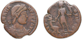 Rome Roman Empire 378 - 383 TCON AE Maiorina - Gratian (REPARATIO REIPVB) Bronze Arelate Mint 4.15g VF RIC IX 20a OCRE ric.9.ar.20A Cohen 30