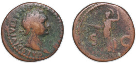 Rome Roman Empire 80 - 81 AE As - Domitian (S C; Minerva) Bronze Rome Mint 10.3g VF RIC II.1 345 (as) OCRE ric.2_1(2).tit.345_as