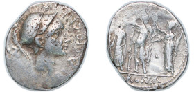 Rome Roman Republic (ancient) 112 BC - 111 BC AR Denarius (Cornelia: Cornelius Blasio; CN•BLASIO•CNF / ROMA) Silver Rome Mint 3.81g VF RRC 296/1 CRR 5...