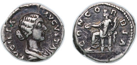 Rome Roman Empire 164 - 180 AR Denarius - Lucilla (CONCORDIA; Concordia) Silver Rome Mint 3.29g VF RIC III 759 OCRE ric.3.m_aur.759
