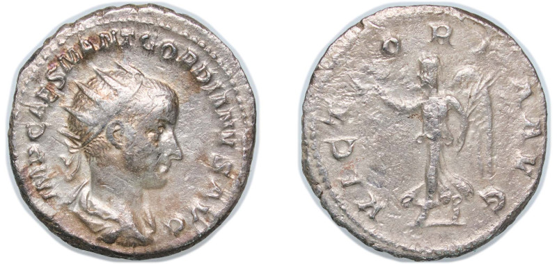 Rome Roman Empire 238 - 239 AR Antoninianus - Gordian III (VICTORIA AVG; Victory...