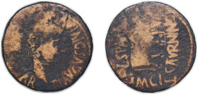 Rome Roman Empire Roman provinces, Tarraconensis 14 - 37 AE As - Tiberius (Calagurris) Bronze 8.18g VF RPC Online I 448 ACIP 3128 FAB 429 GMI 692 Ripo...