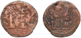 Byzantine states Byzantine Empire 566 - 578 AE 40 Nummi - Justin II and Aelia Sophia Bronze Nicomedia Mint 10.37g VF BCV 369 DOC I 92-103