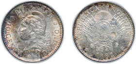 Argentina Federal Republic 1882 10 Centavos Silver (.900) (778000) 2.46g AU KM 26 CJ 21 CJ 22 CJ 23 Kahnt/Schön 27