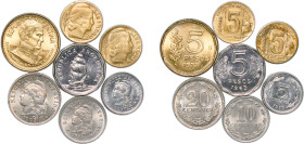 Argentina Federal Republic 1903-1977 5, 10, 20 Centavos & 5 Pesos (7 Lots) Nickel- bronze UNC
