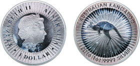 Australia Commonwealth 2019 P 1 Dollar - Elizabeth II (4th Portrait - Australian Kangaroo - Bullion Coin) Silver (.9999) Perth Mint (2825251) 31.104g ...