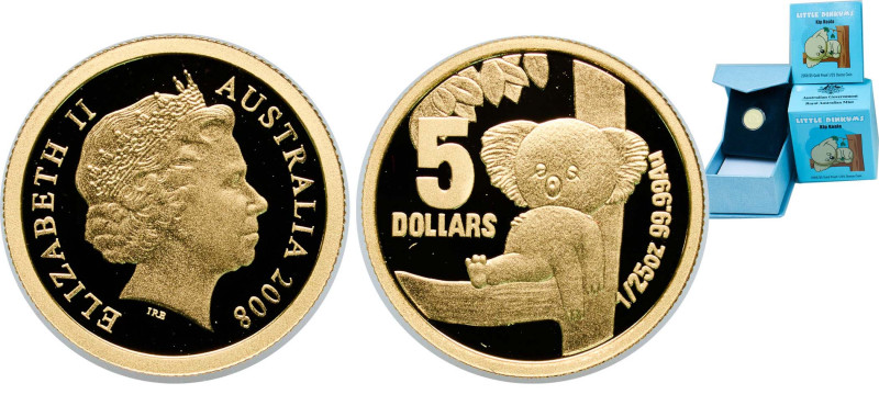 Australia Commonwealth 2008 5 Dollars - Elizabeth II (4th Portrait - Kip - Koala...
