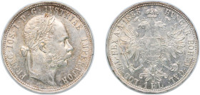 Austria Austro-Hungarian Empire 1888 1 Florin - Francis Joseph I Silver (.900) Vienna Mint (6572045) 12.35g AU KM 2222 Kahnt/Schön 149